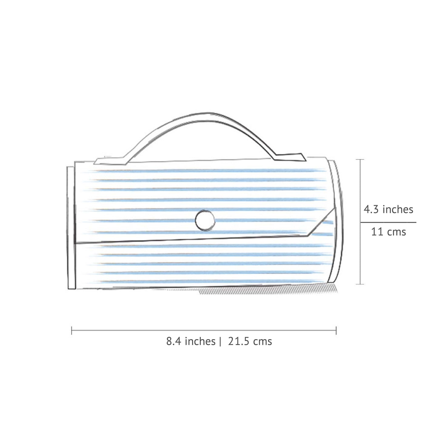 DOVE & SLATE Round Clutch - Changeable Sleeve