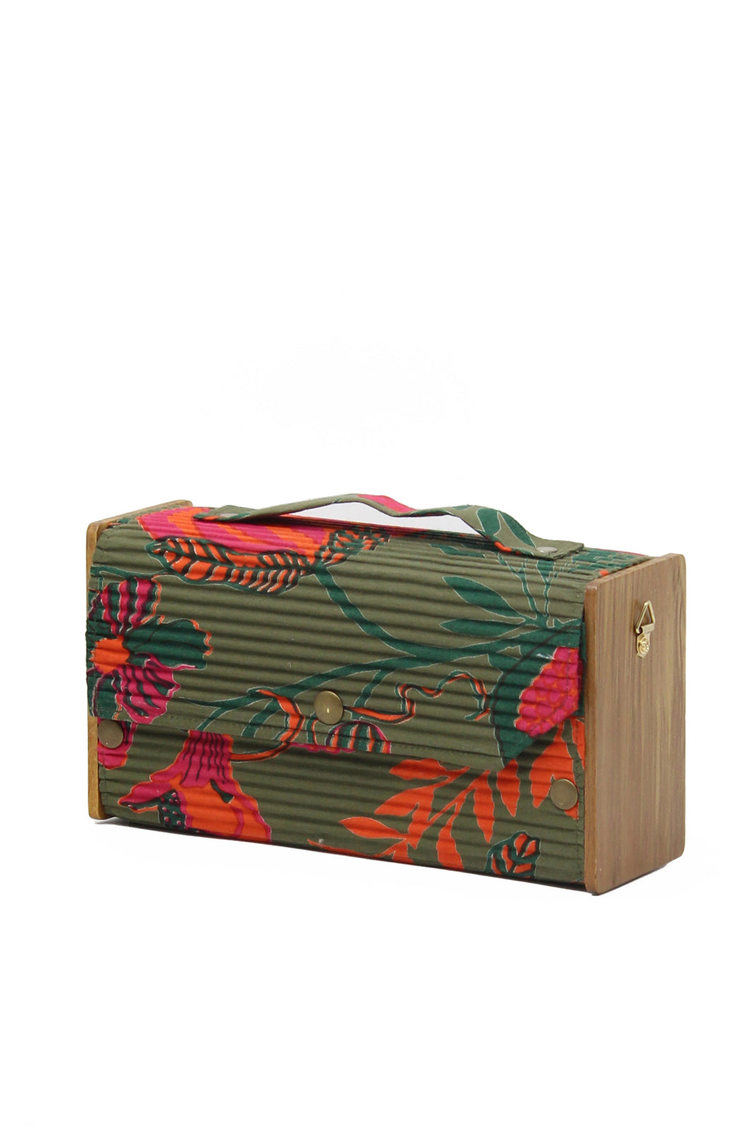Garden Gala & Solid Pink Box Clutch - Changeable Sleeve